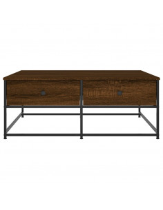 Tavolino Salotto Rovere Marrone 100x99x40 cm Legno Multistrato
