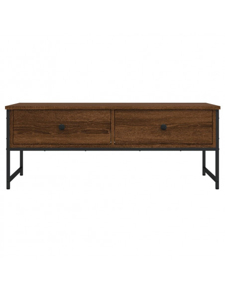 Tavolino Salotto Rovere Marrone 101x49x39,5cm Legno Multistrato