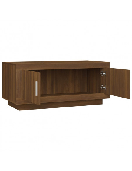 Tavolino Salotto Rovere Marrone 102x50x45 cm Legno Multistrato
