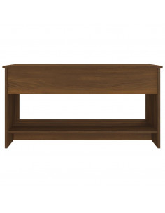 Tavolino Salotto Rovere Marrone 102x50x52,5cm Legno Multistrato