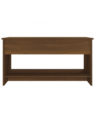 Tavolino Salotto Rovere Marrone 102x50x52,5cm Legno Multistrato