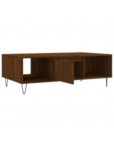 Tavolino Salotto Rovere Marrone 104x60x35 cm Legno Multistrato