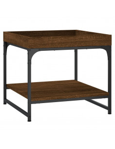 Tavolino Salotto Rovere Marrone 49,5x49,5x45 Legno Multistrato