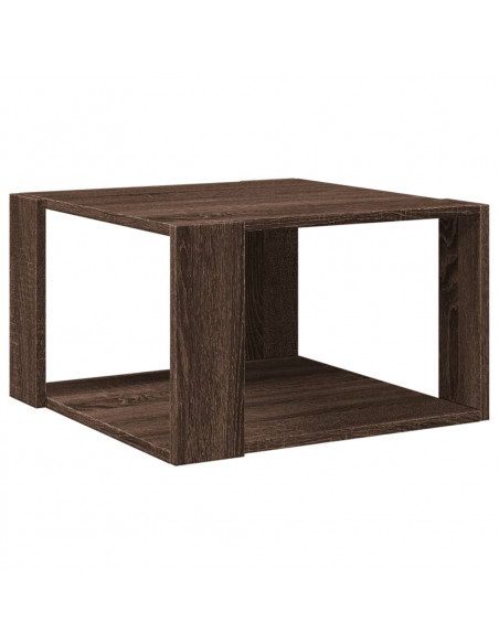 Tavolino Salotto Rovere Marrone 51,5x51,5x30 Legno Multistrato