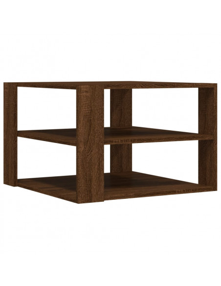 Tavolino Salotto Rovere Marrone 59,5x59,5x40 Legno Multistrato