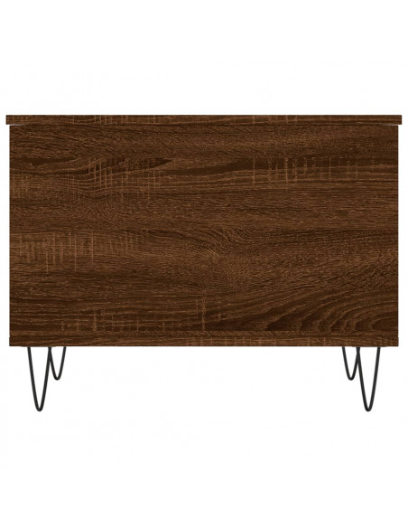 Tavolino Salotto Rovere Marrone 60x44,5x45 cm Legno Multistrato