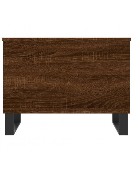 Tavolino Salotto Rovere Marrone 60x44,5x45 cm Legno Multistrato