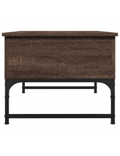 Tavolino Salotto Rovere Marrone 70x50x40cm Multistrato Metallo