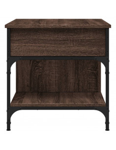 Tavolino Salotto Rovere Marrone 70x50x50cm Multistrato Metallo