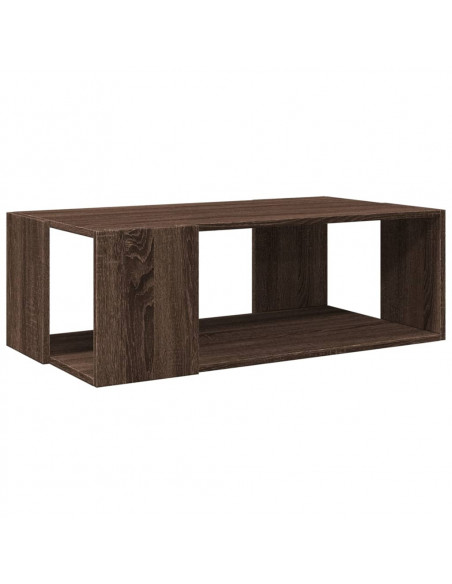 Tavolino Salotto Rovere Marrone 89,5x48x30 cm Legno Multistrato