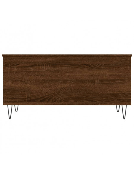 Tavolino Salotto Rovere Marrone 90x44,5x45 cm Legno Multistrato