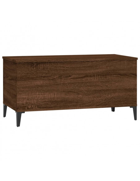 Tavolino Salotto Rovere Marrone 90x44,5x45 cm Legno Multistrato