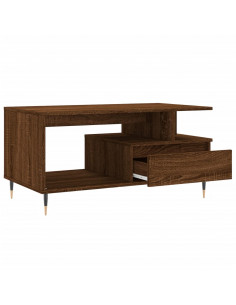 Tavolino Salotto Rovere Marrone 90x49x45 cm Legno Multistrato
