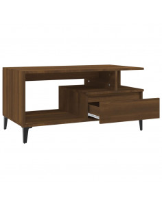 Tavolino Salotto Rovere Marrone 90x49x45 cm Legno Multistrato
