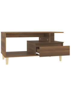 Tavolino Salotto Rovere Marrone 90x49x45 cm Legno Multistrato