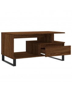 Tavolino Salotto Rovere Marrone 90x49x45 cm Legno Multistrato