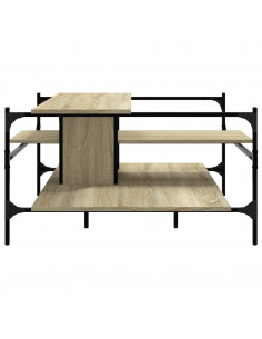 Tavolino Salotto Rovere Sonoma 100x100x48,5cm Legno Multistrato