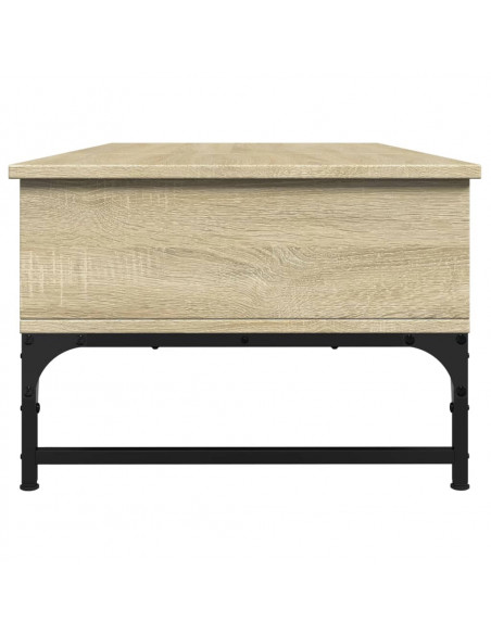 Tavolino Salotto Rovere Sonoma 100x50x35 cm Multistrato Metallo