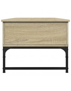 Tavolino Salotto Rovere Sonoma 100x50x40cm Multistrato Metallo