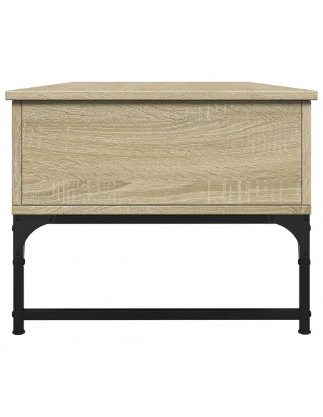 Tavolino Salotto Rovere Sonoma 100x50x40cm Multistrato Metallo