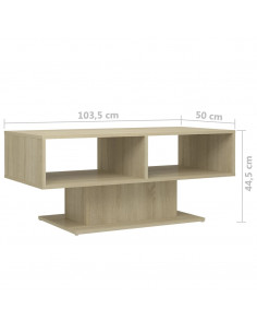 Tavolino Salotto Rovere Sonoma 103,5x50x44,5 Legno Multistrato