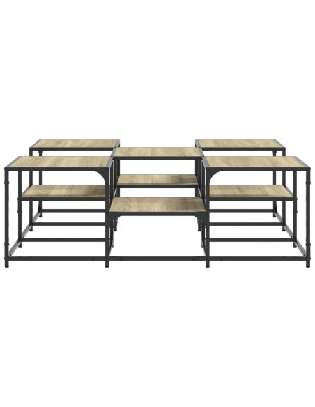 Tavolino Salotto Rovere Sonoma 121x121x40 cm Legno Multistrato