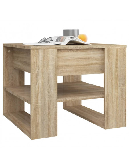 Tavolino Salotto Rovere Sonoma 55,5x55x45 cm Legno Multistrato