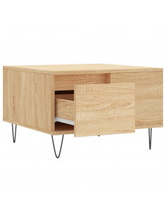 Tavolino Salotto Rovere Sonoma 55x55x36,5 cm Legno Multistrato