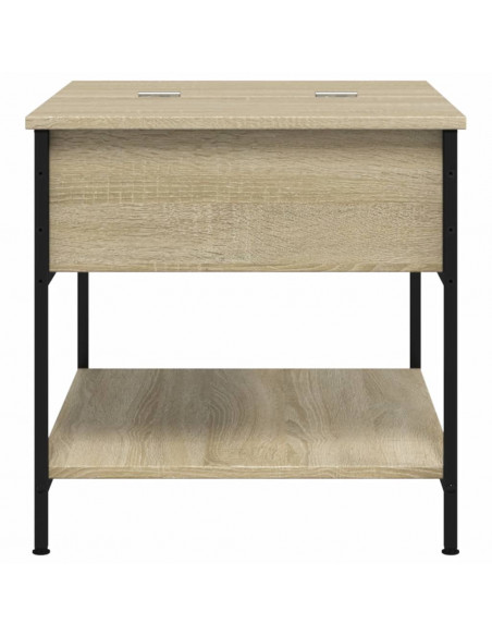Tavolino Salotto Rovere Sonoma 70x50x50 cm Multistrato Metallo