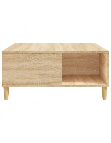 Tavolino Salotto Rovere Sonoma 80x80x36,5 cm Legno Multistrato
