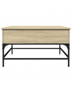 Tavolino Salotto Rovere Sonoma 80x80x45 cm Multistrato Metallo