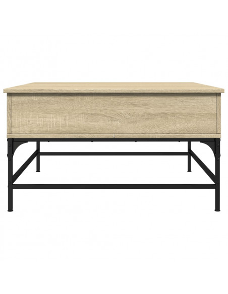 Tavolino Salotto Rovere Sonoma 80x80x45 cm Multistrato Metallo