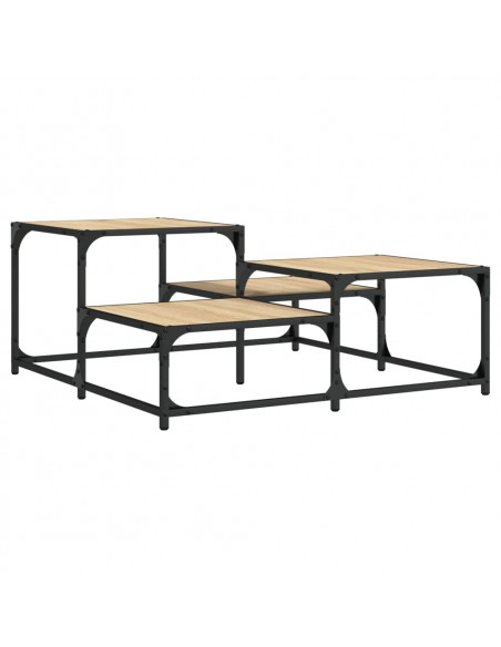Tavolino Salotto Rovere Sonoma 87,5x87,5x40cm Legno Multistrato