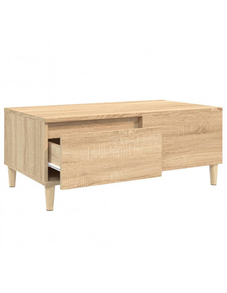 Tavolino Salotto Rovere Sonoma 90x50x36,5 cm Legno Multistrato