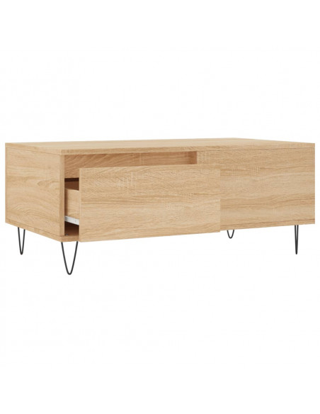 Tavolino Salotto Rovere Sonoma 90x50x36,5 cm Legno Multistrato