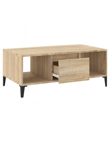 Tavolino Salotto Rovere Sonoma 90x50x36,5 cm Legno Multistrato