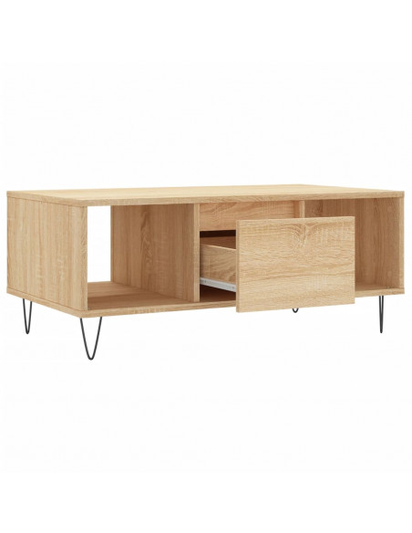 Tavolino Salotto Rovere Sonoma 90x50x36,5 cm Legno Multistrato