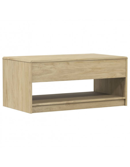 Tavolino Salotto SAUDA Rovere 99x55x45 cm Legno Massello Pino