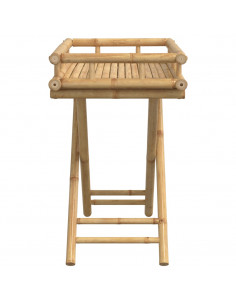 Tavolino Vassoio Pieghevole 60x40x68 cm in Bambù