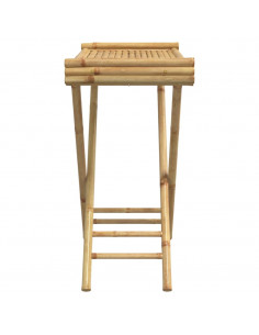 Tavolino Vassoio Pieghevole 70,5x42,5x80 cm in Bambù