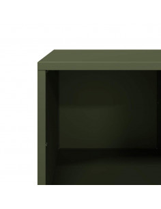Tavolino Verde Oliva 101,5x50x43,5 cm Acciaio Laminato a Freddo