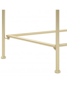 Tavolino Vintage in Metallo 87x34x73 cm Oro