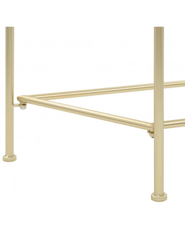 Tavolino Vintage in Metallo 87x34x73 cm Oro
