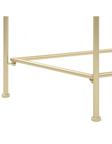 Tavolino Vintage in Metallo 87x34x73 cm Oro