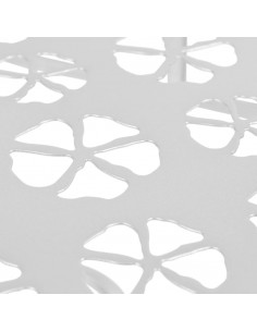 Tavolino Vintage in Metallo Semicircolare 72x36x74 cm Argento