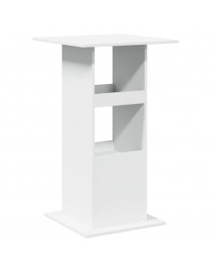 Tavolo Bar con Portaoggetti Bianco 60x60x102 cm in Truciolato