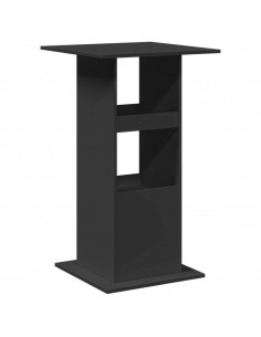 Tavolo Bar con Portaoggetti Nero 60x60x102 cm in Multistrato