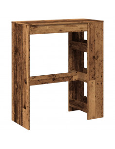 Tavolo Bar con Rastrelliera Antico 90x40x103,5 cm Multistrato