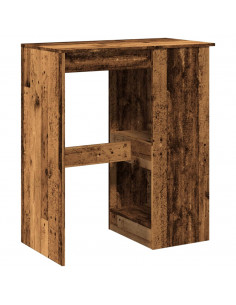 Tavolo Bar con Rastrelliera Antico 90x47,5x103,5 cm Multistrato