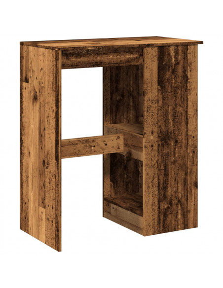 Tavolo Bar con Rastrelliera Antico 90x47,5x103,5 cm Multistrato